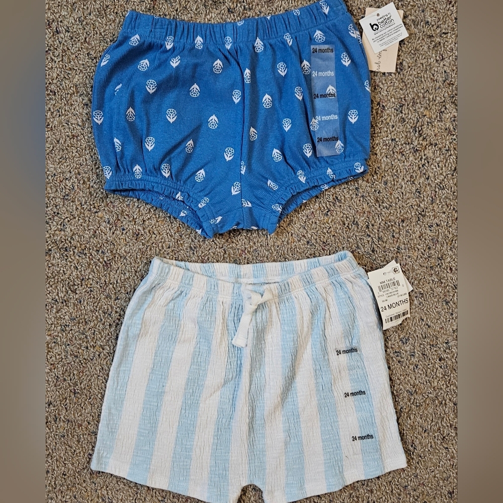 Blue and White Kids Bottoms Set